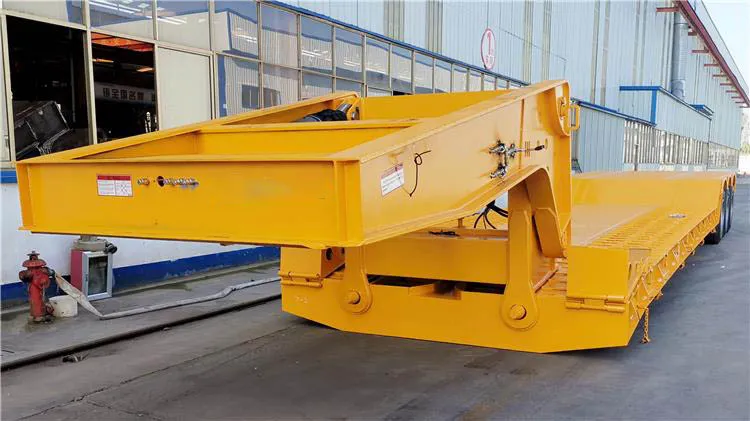 90 ton heavy duty gooseneck detachable semi-trailer manufacture 90 ton heavy duty gooseneck detachable semi-trailer manufacture