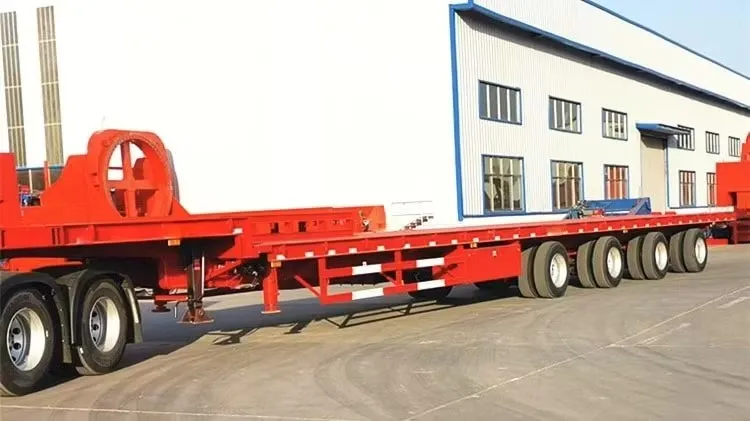 4 Axle Extendable Step Deck Trailer manufacture 4 Axle Extendable Step Deck Trailer manufacture