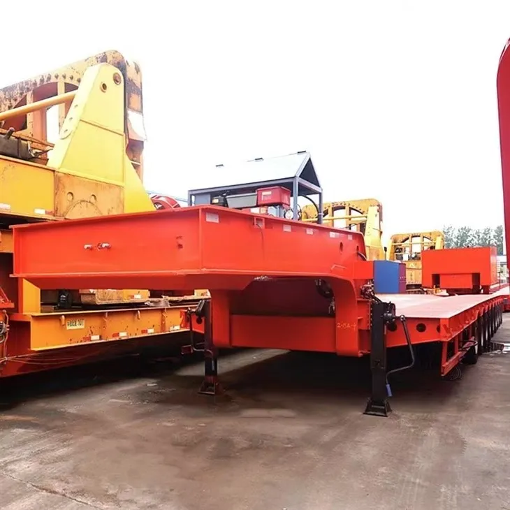 Prikolica za bager s niskim krevetom na produljenje